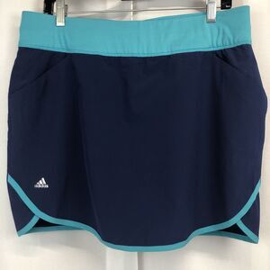 NWT Adidas Golf Skort Women's Medium Blue Athletic Sporty Stretch Skirt Shorts